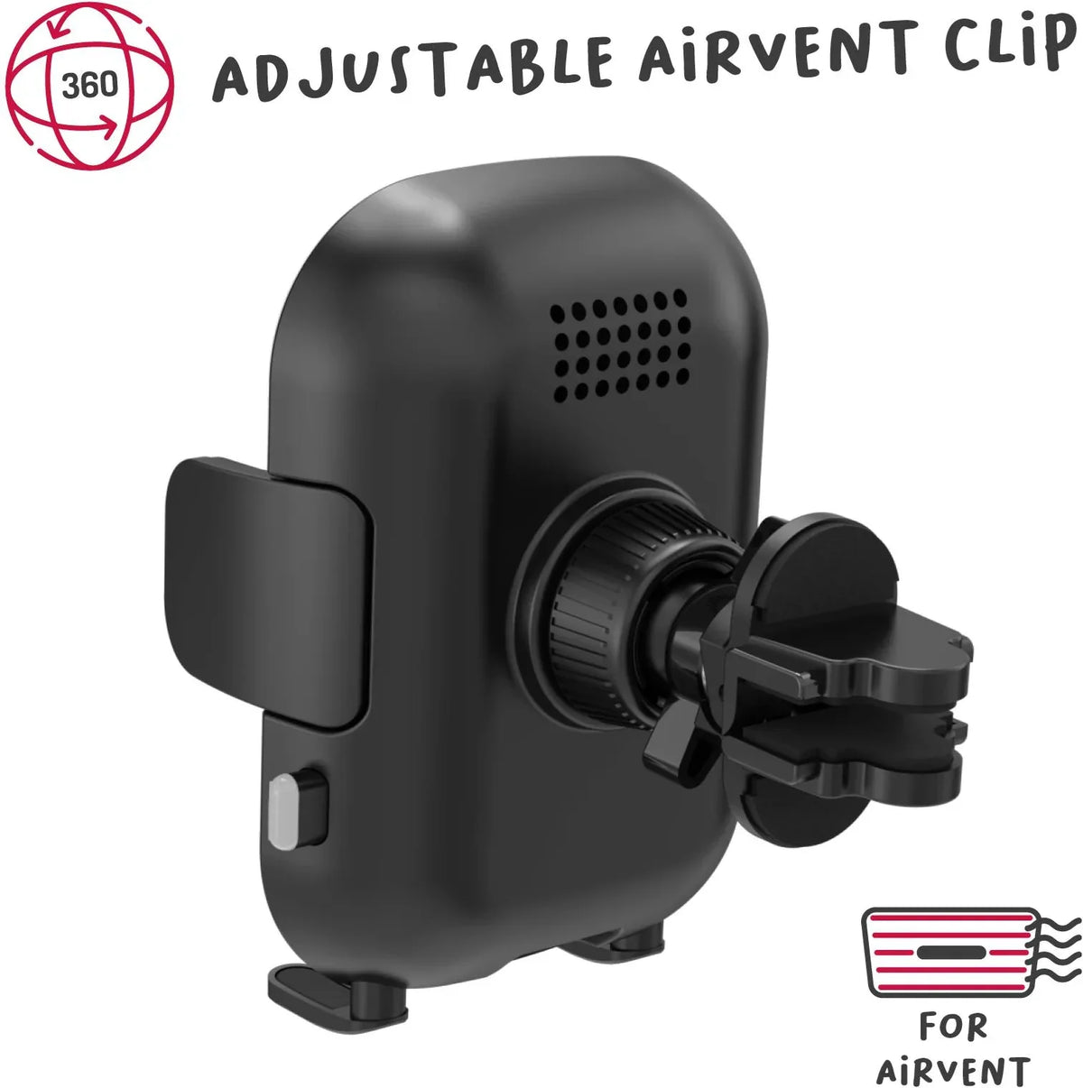 Celly Mountcharge15 Wireless Charger Car Holder 15W Black - Essentify
