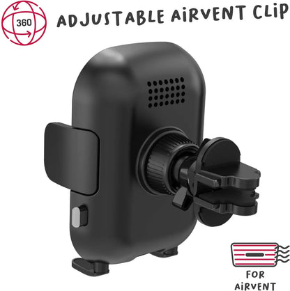 Celly Mountcharge15 Wireless Charger Car Holder 15W Black - Essentify