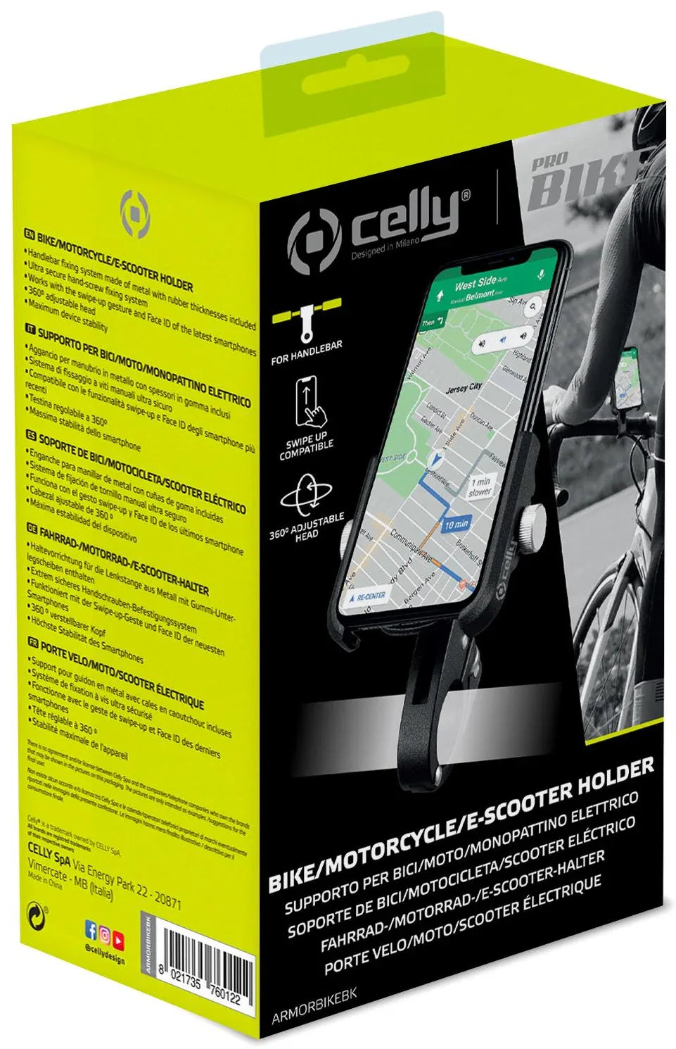Celly Armorbike Universal Bike Holder Black - Essentify