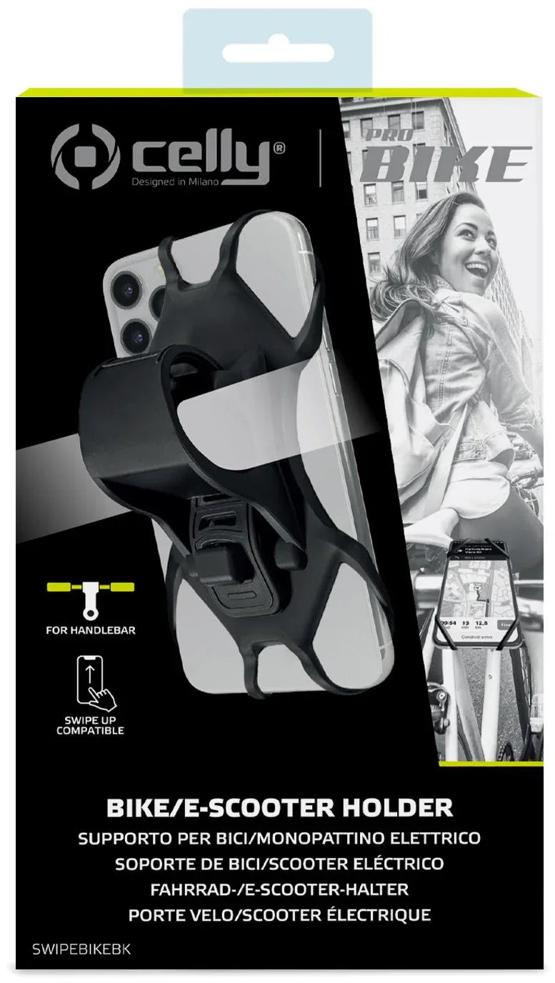Celly Swipebike Universal Bike Holder Black - Essentify