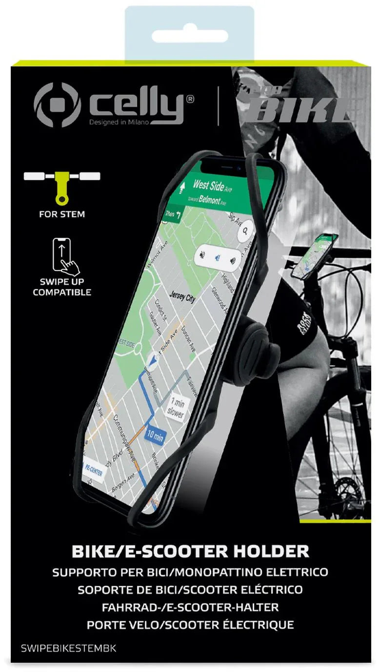 Celly Swipebikestem Universal Bike Holder Black - Essentify