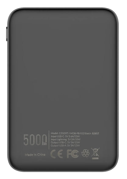 Mobilize Power Bank 5000Mah 15W Black - Essentify