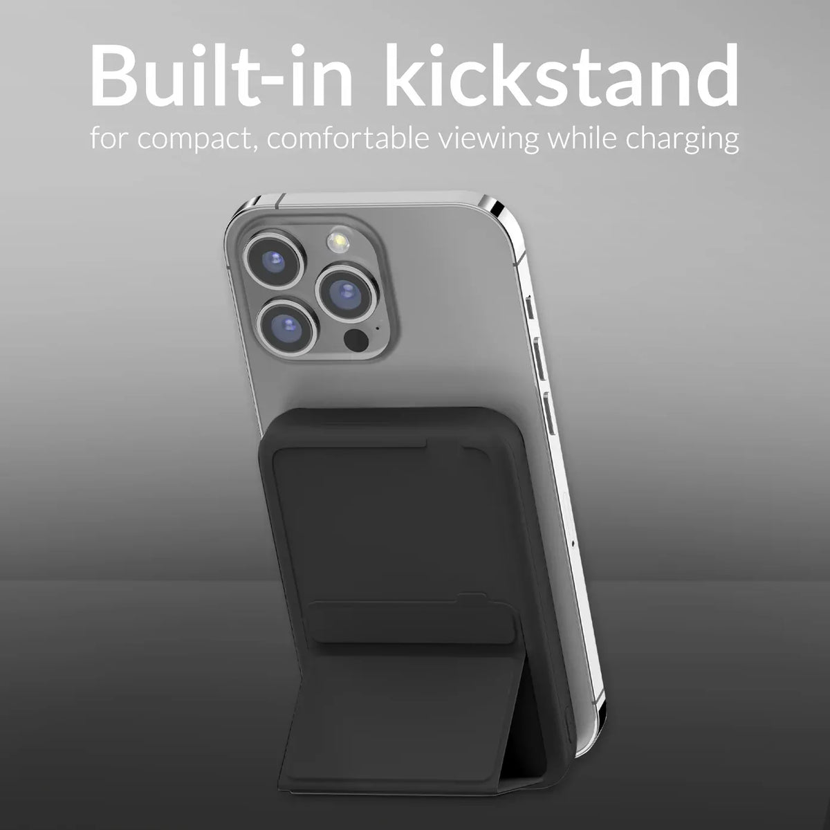 Mobilize Magnetic Wireless Magsafe Compatible Pd Stand Power Bank 10000Mah 15W Black - Essentify