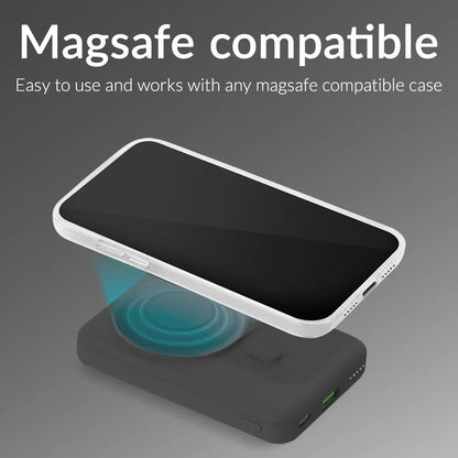 Mobilize Magnetic Wireless Magsafe Compatible Pd Stand Power Bank 10000Mah 15W Black - Essentify
