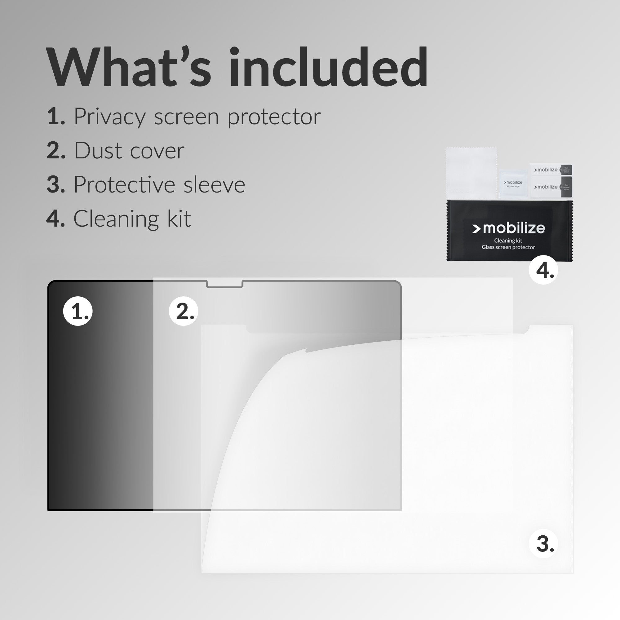 Mobilize Privacy Screen Protector For Apple Macbook Air 13.6Inch (2022 - 2024)