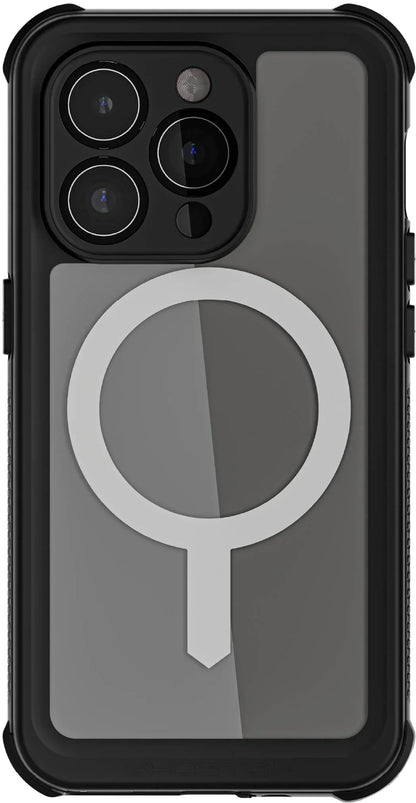Ghostek Nautical Waterproof Magsafe Case + Belt Swivel Holster Apple Iphone 15 Pro Clear - Essentify