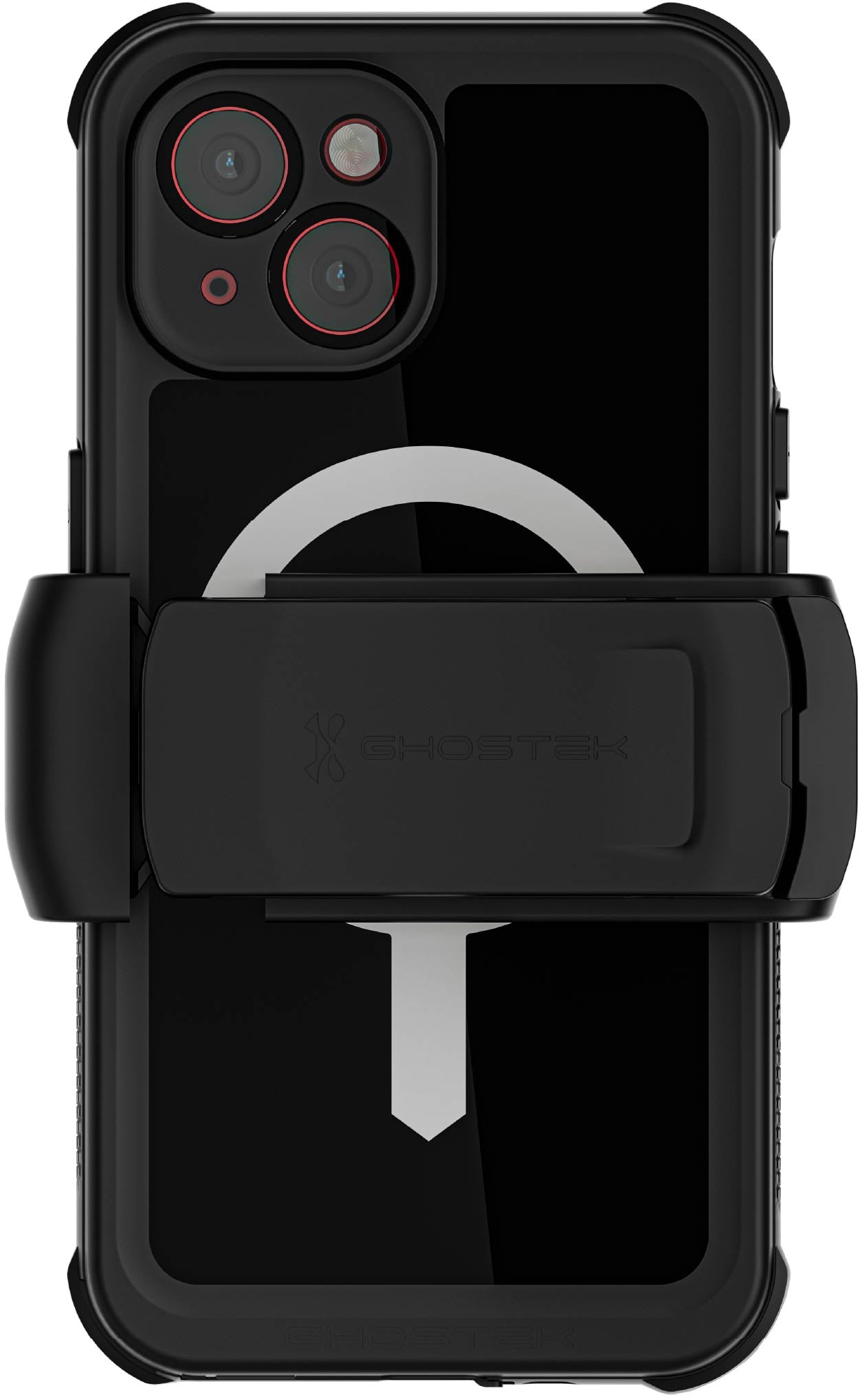 Ghostek Nautical Waterproof Magsafe Case + Belt Swivel Holster Apple Iphone 15 Black
