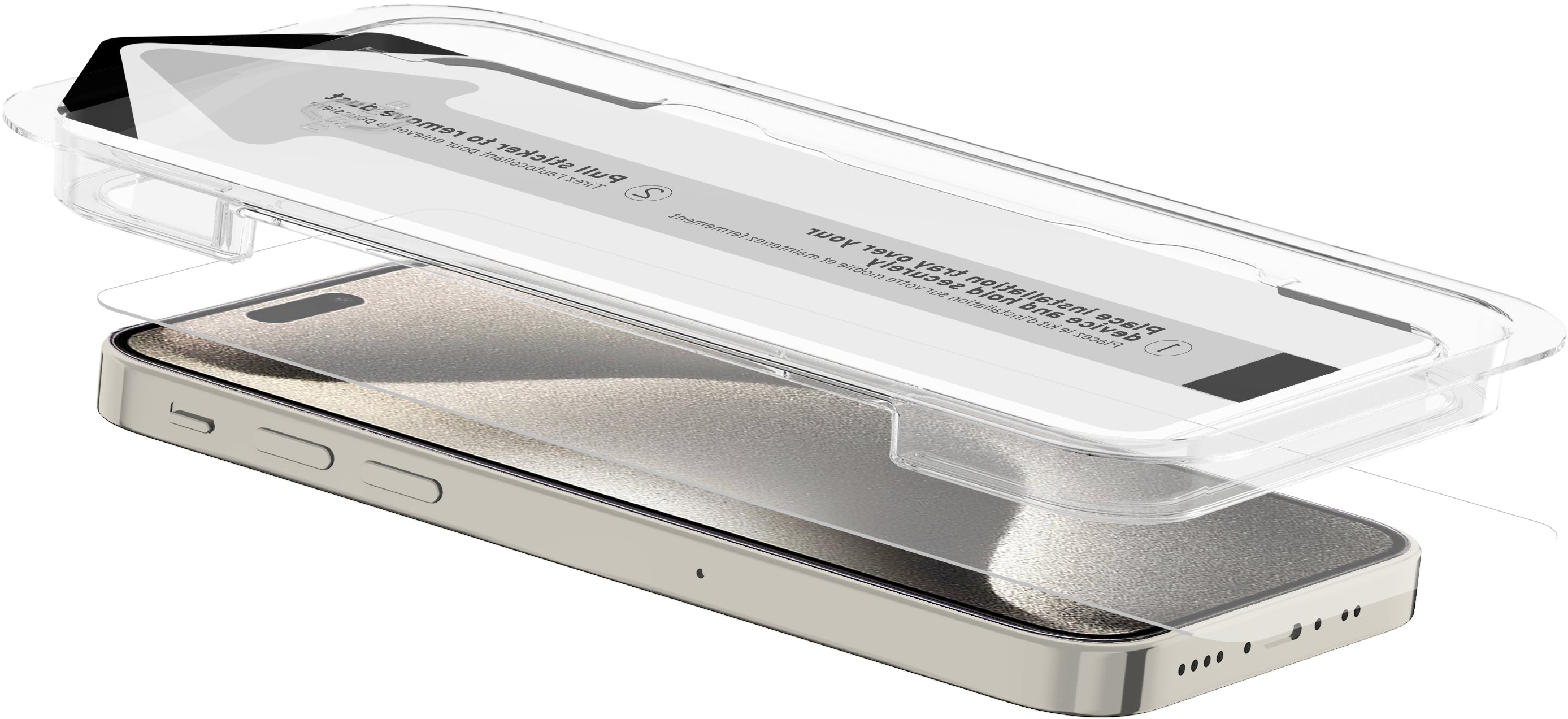 Itskins Supreme Glass Screen Protector With Alignment Tool Apple Iphone 15 Pro Max Clear