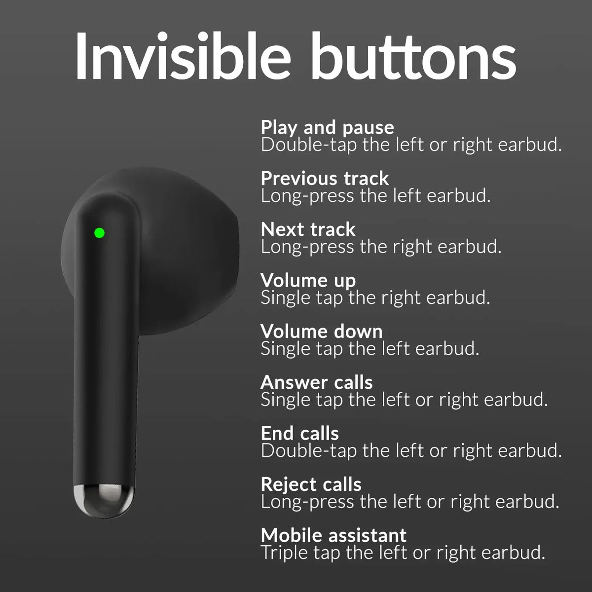 Mobilize Tws Earbuds Black - Essentify