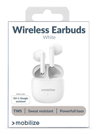 Mobilize Tws Earbuds White