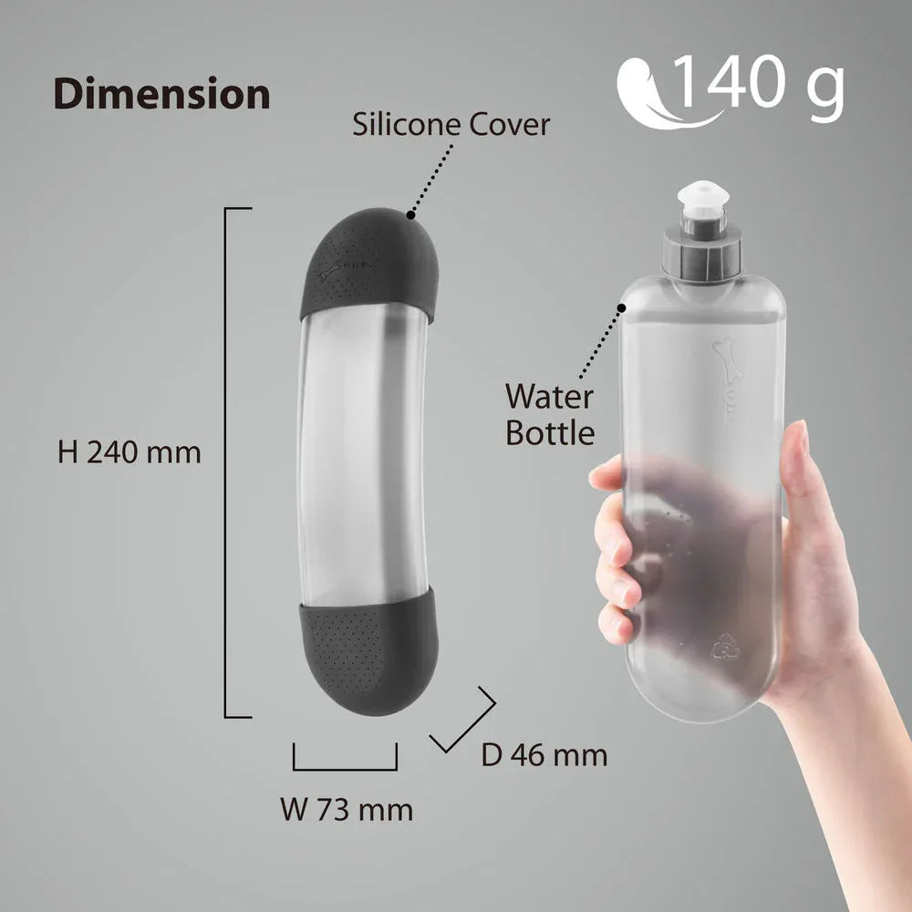 Bone Sport Bottle Clear/Black - Essentify