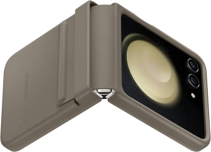 Samsung Ef-Vf731Paegww Samsung Flap Vegan Leather Case Galaxy Z Flip5 Etoupe