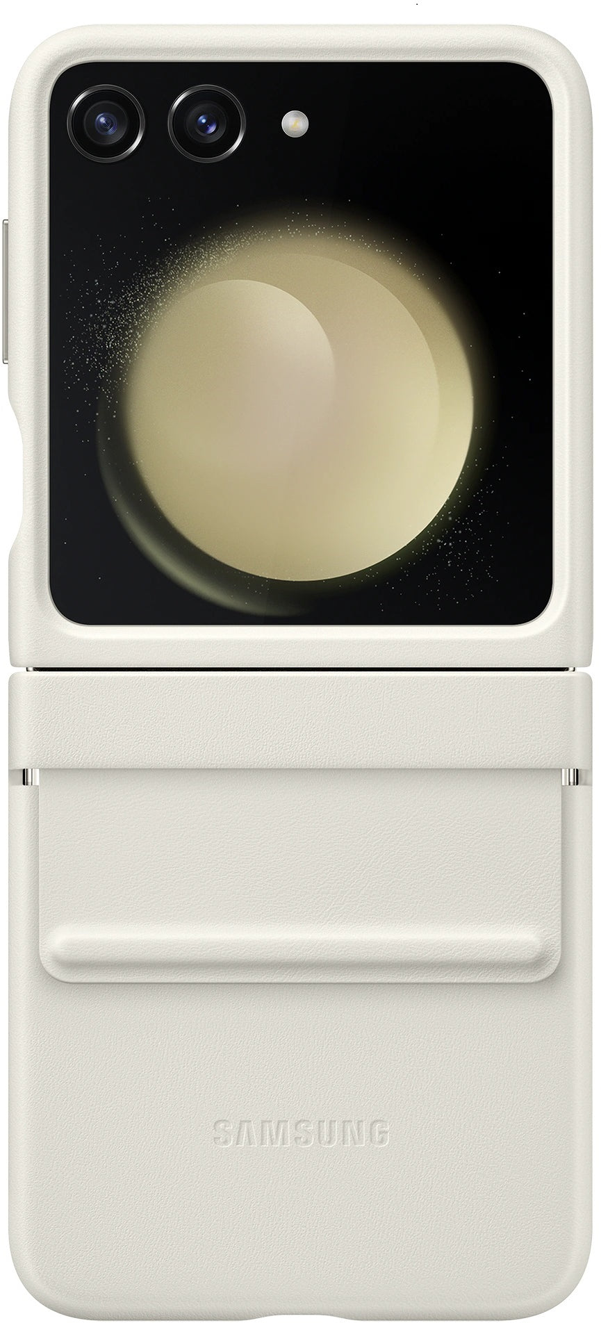 Samsung Ef-Vf731Puegww Samsung Flap Vegan Leather Case Galaxy Z Flip5 Cream