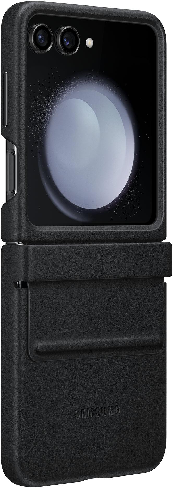 Samsung Flap Vegan Leather Case Galaxy Z Flip5 Black - Essentify