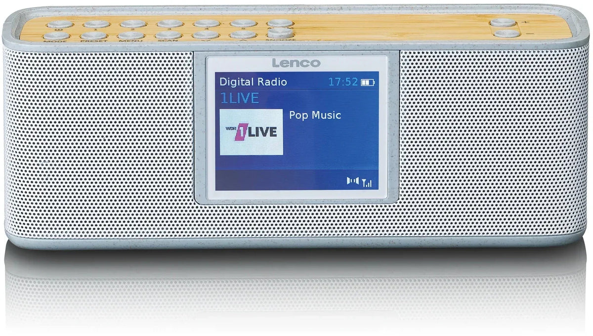 Lenco Portable Eco Dab+ Bluetooth Radio Grey - Essentify