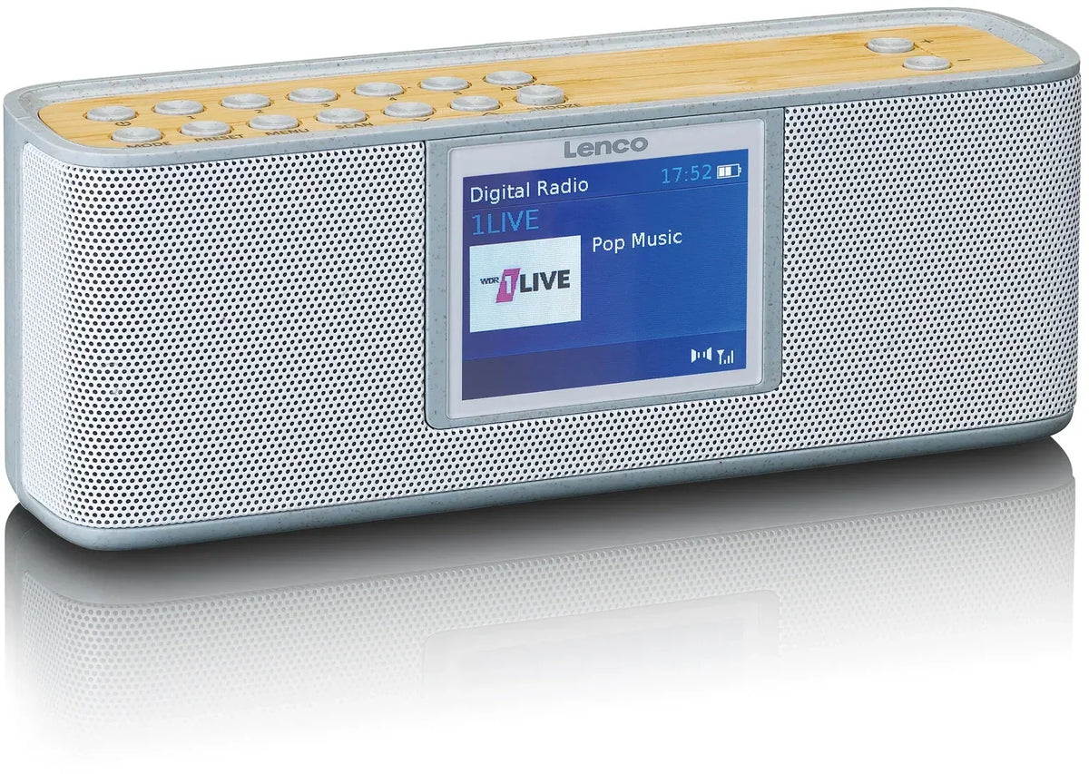 Lenco Portable Eco Dab+ Bluetooth Radio Grey - Essentify