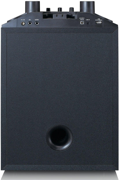 Lenco Bluetooth Party Speaker + Remote + 2 Microphones Black - Essentify