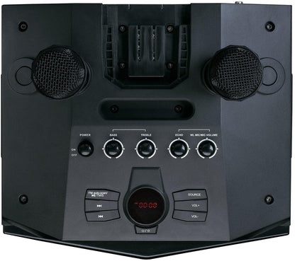 Lenco Bluetooth Party Speaker + Remote + 2 Microphones Black - Essentify