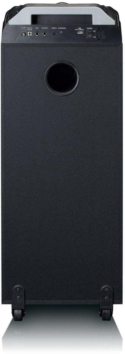 Lenco Bluetooth Party Speaker + Remote + 2 Microphones Black - Essentify