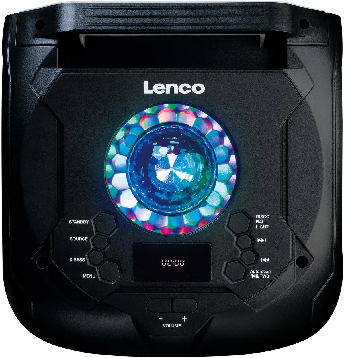 Lenco Bluetooth Party Speaker + Remote + 2 Microphones Black - Essentify