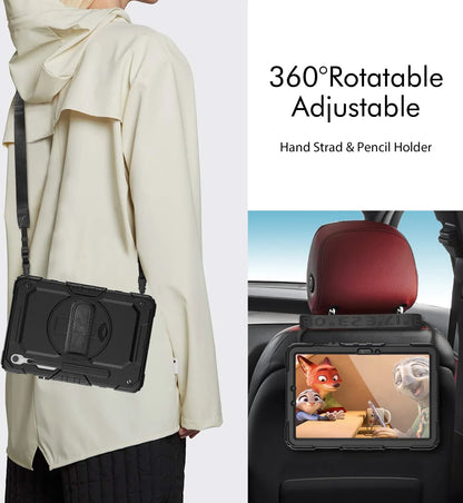 Xccess Survivor All-Round Case Samsung Galaxy Tab S9 11/S9 Fe 10.9/S10 Fe 11 Black (Screenless) - Essentify