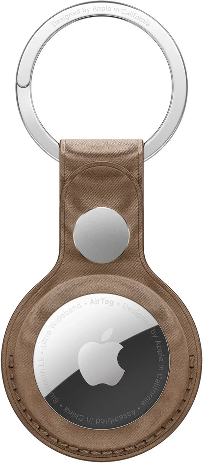 Apple Airtag Finewoven Key Ring Taupe - Essentify