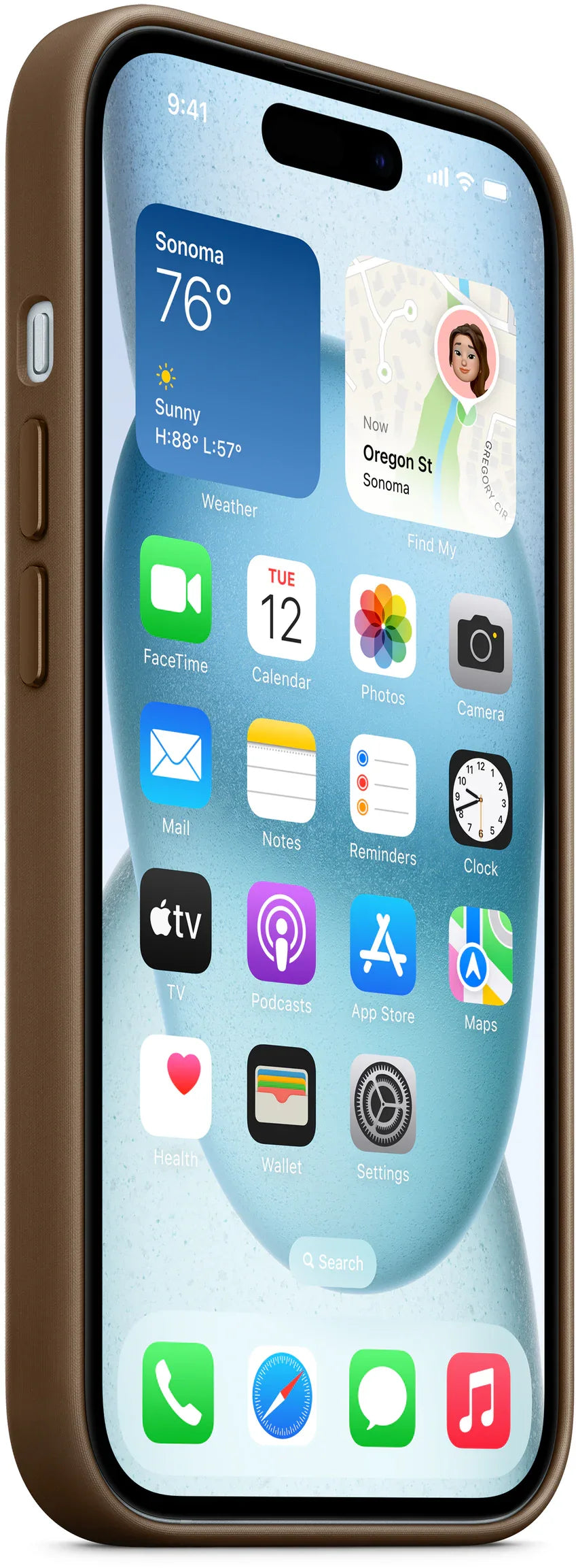 Apple Finewoven Case With Magsafe Iphone 15 Taupe - Essentify