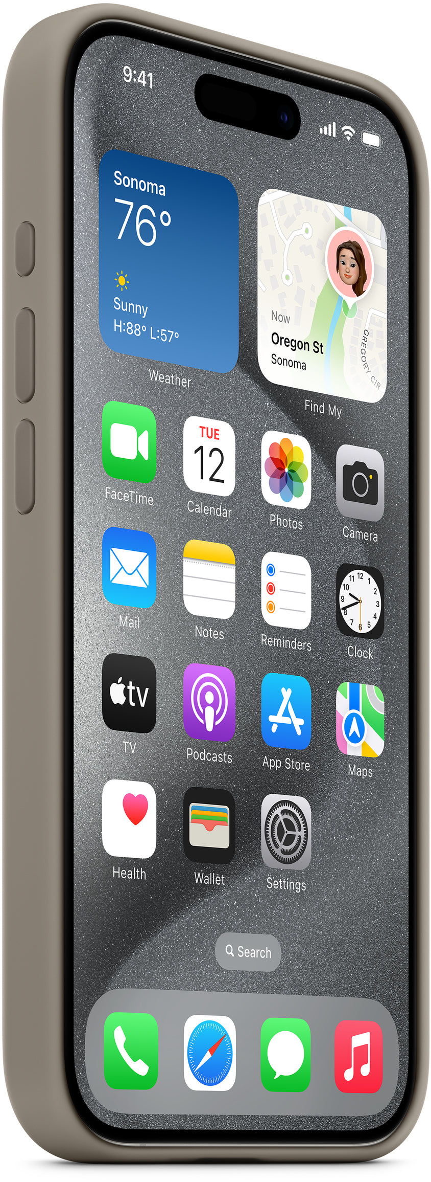 Apple Mt1Q3Zm/A Apple Silicone Case With Magsafe Iphone 15 Pro Max Clay