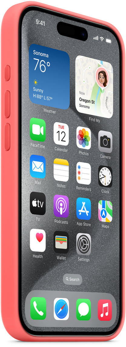 Apple Mt1V3Zm/A Apple Silicone Case With Magsafe Iphone 15 Pro Max Guave