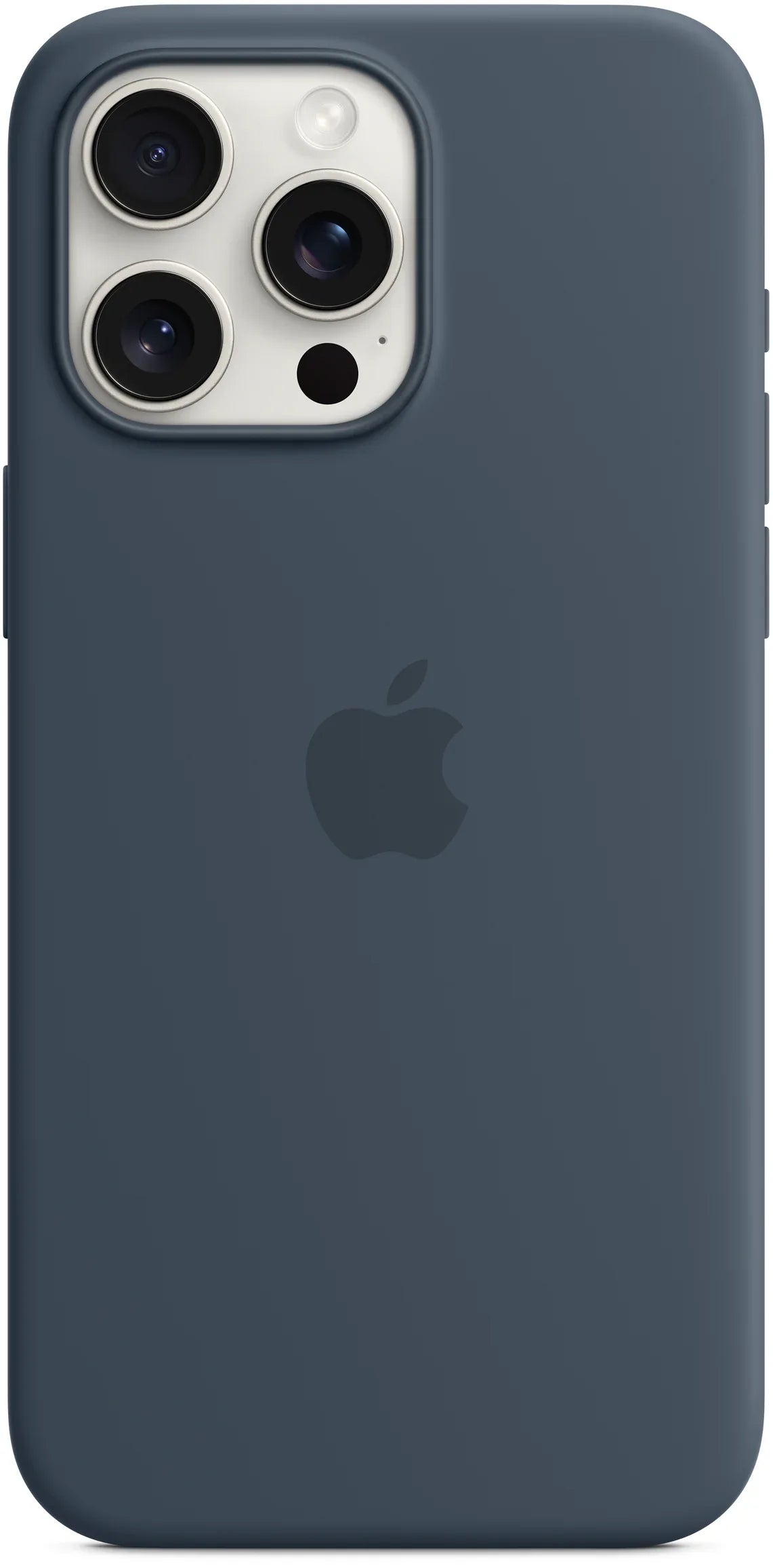 Apple Silicone Case With Magsafe Iphone 15 Pro Max Storm Blue - Essentify