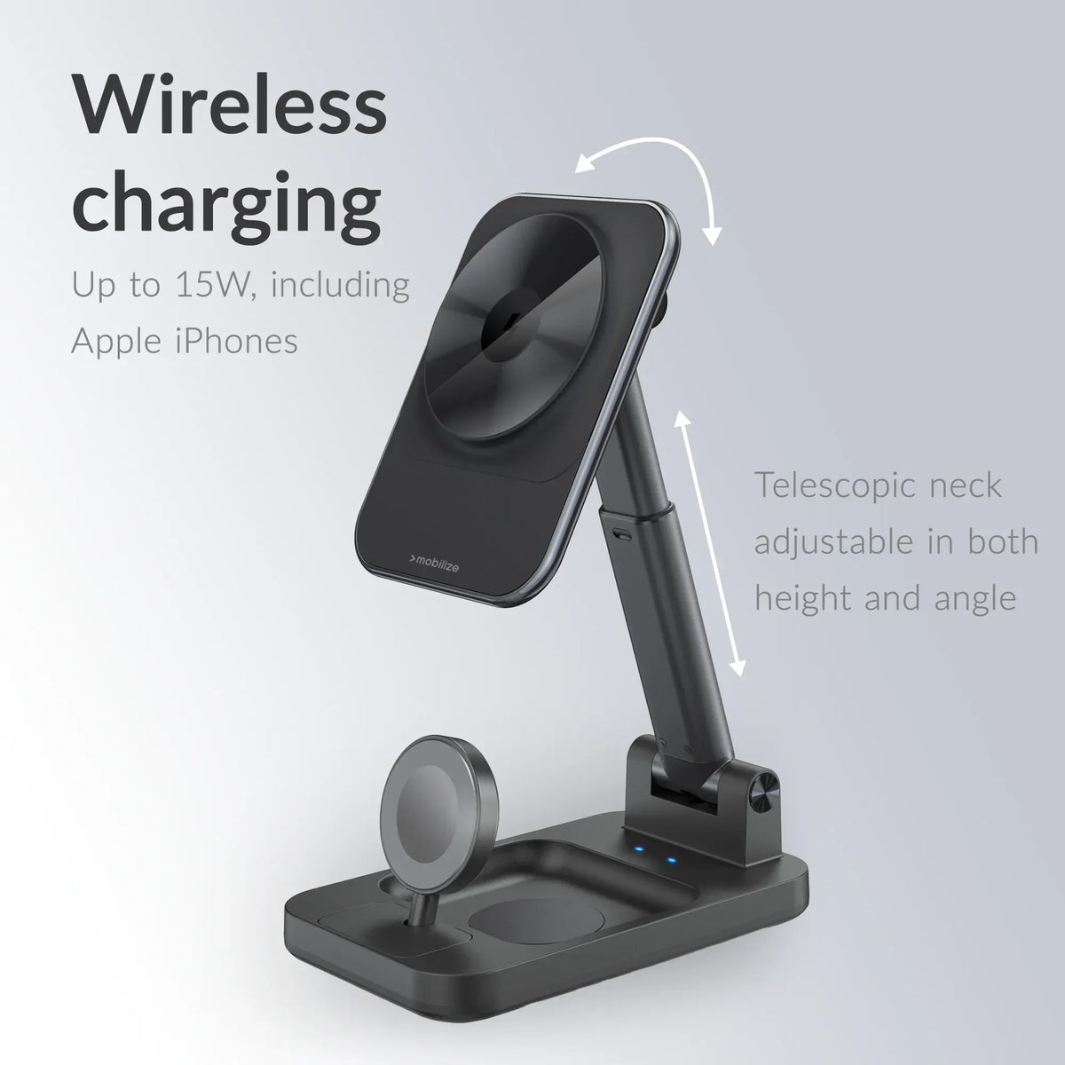 Mobilize 3In1 Charger Station Magsafe Compatible 15W Black - Essentify