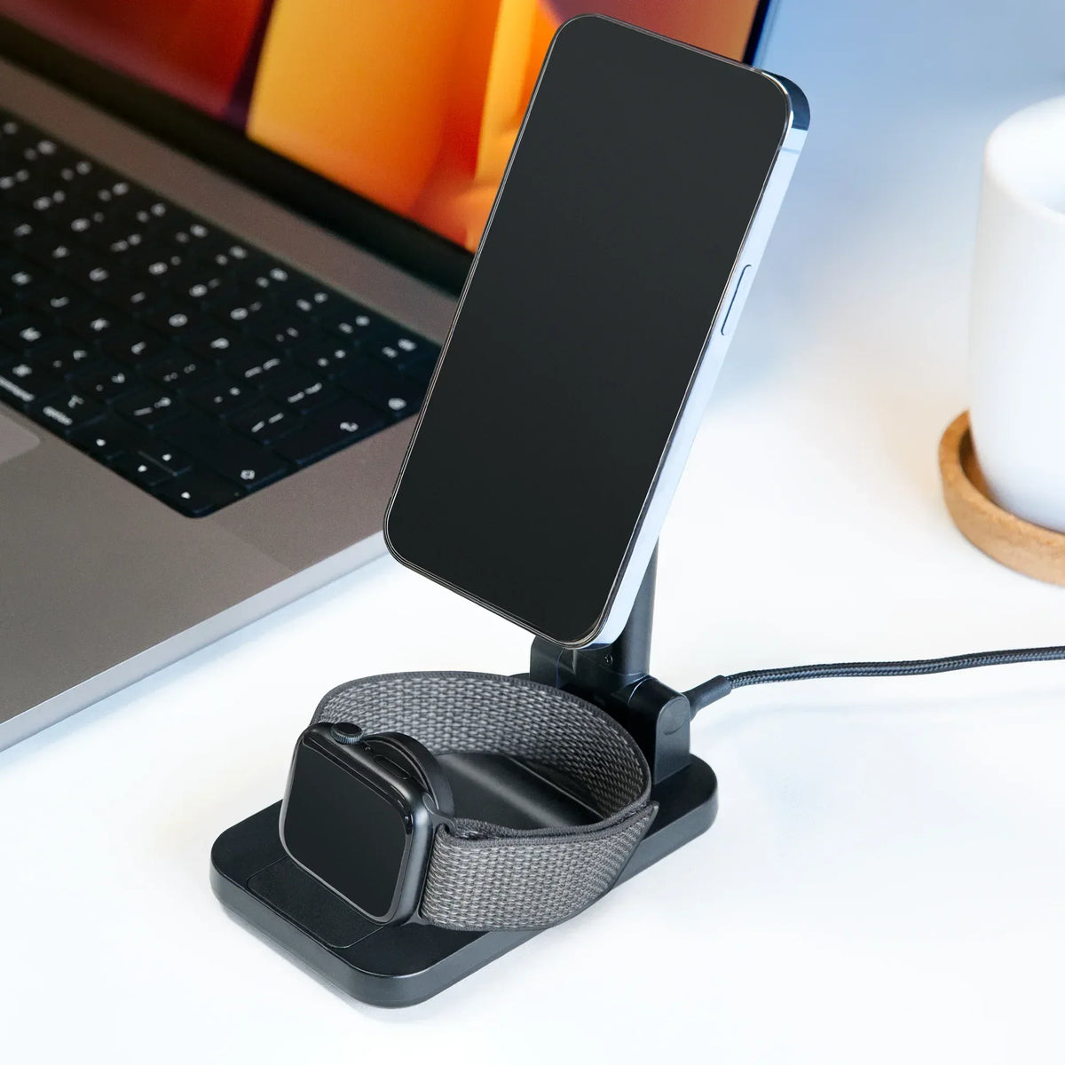 Mobilize 3In1 Charger Station Magsafe Compatible 15W Black - Essentify