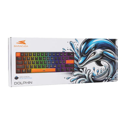 Baracuda DOLPHIN RGB 60% | Bedraad Gaming Toetsenbord | Blue Switches | Anti-Ghosting | QWERTY | Zwart - Essentify