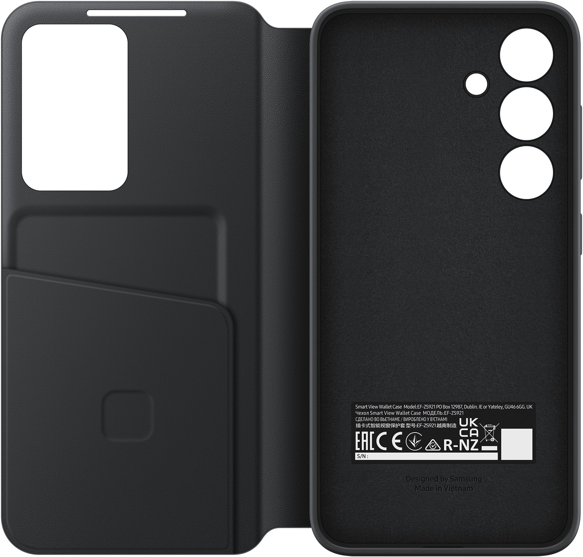 Samsung Ef-Zs921Cbegww Samsung Smart View Wallet Case Galaxy S24 5G Black