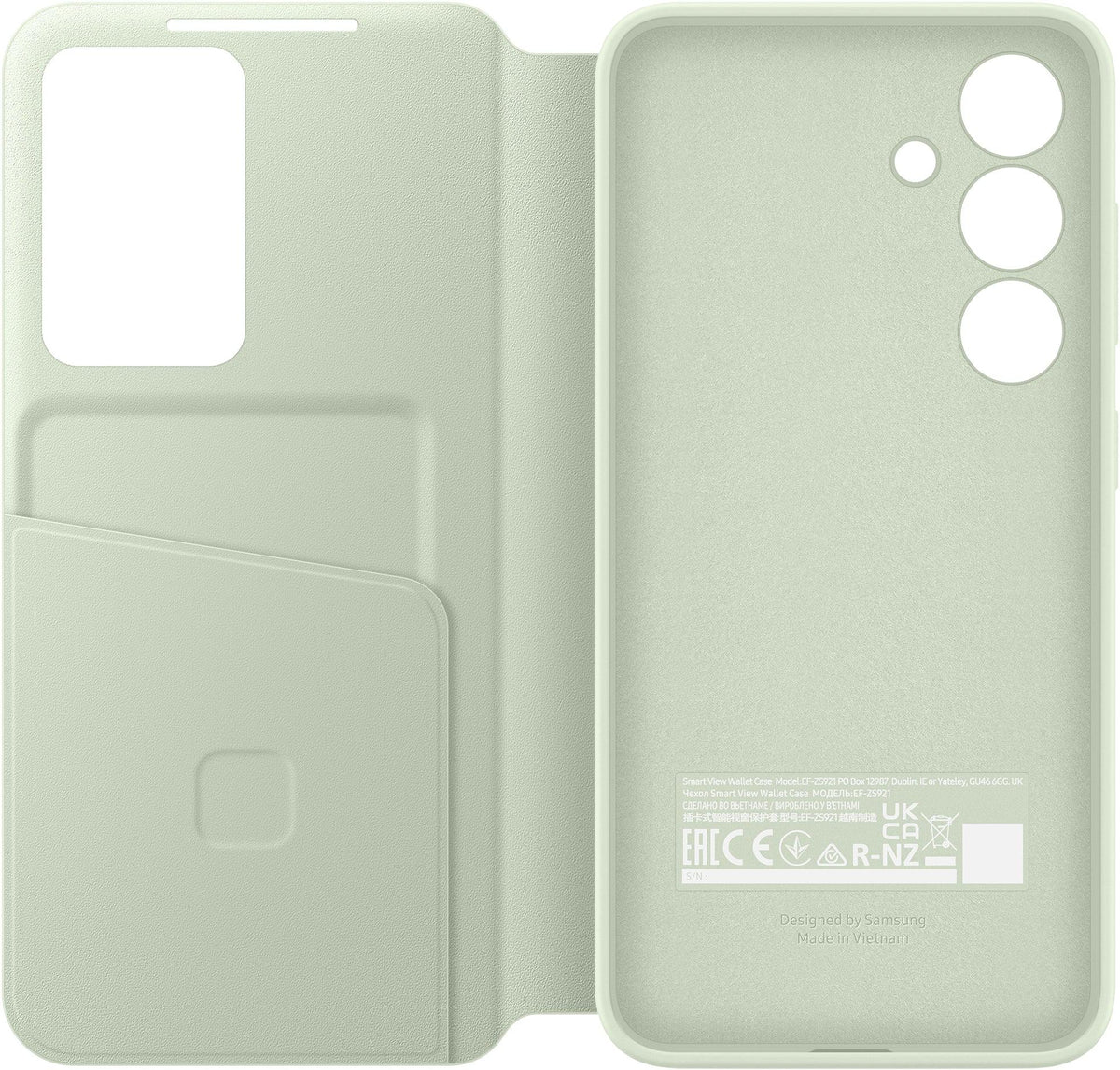 Samsung Smart View Wallet Case Galaxy S24 5G Light Green - Essentify