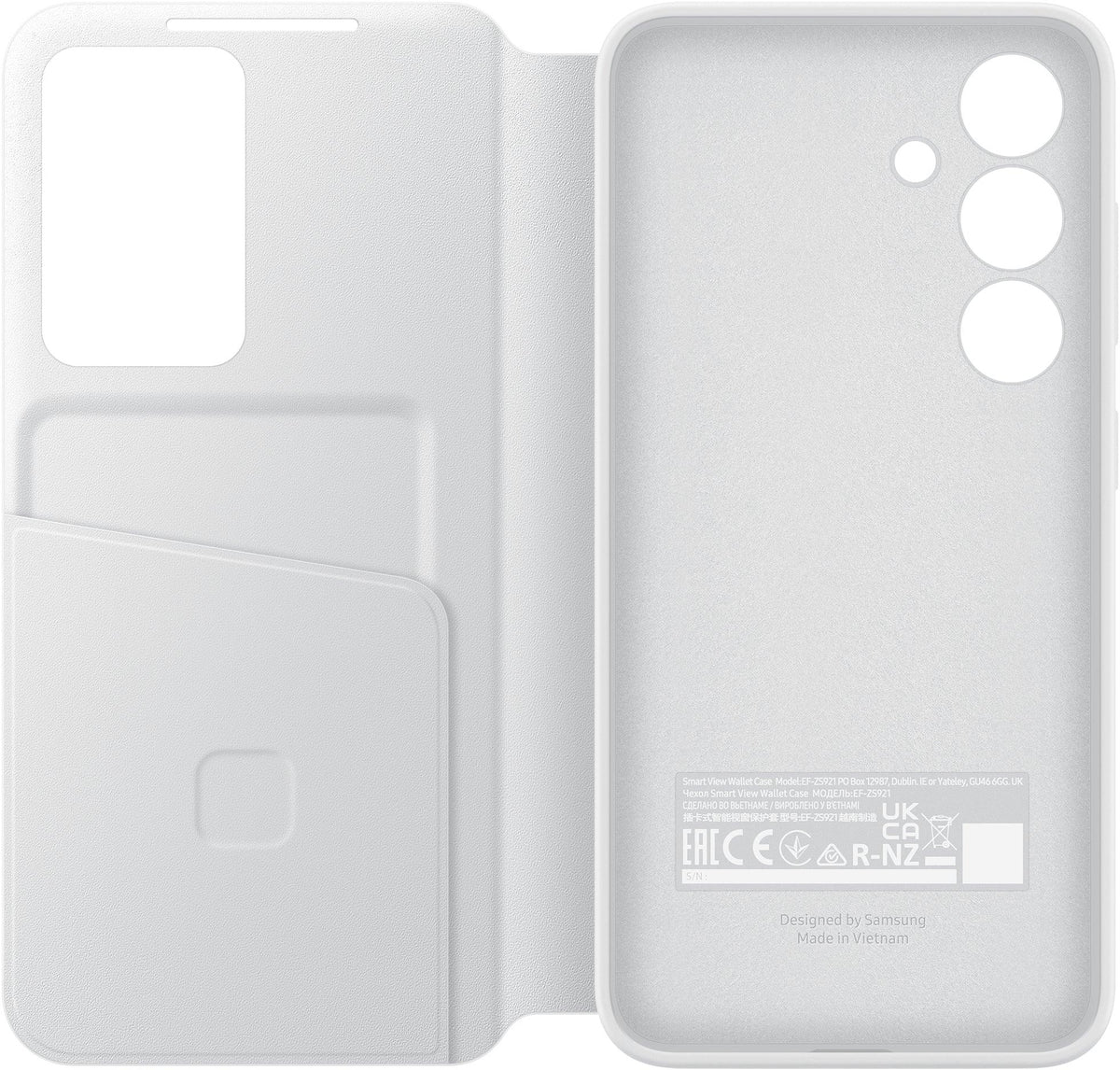 Samsung Smart View Wallet Case Galaxy S24 5G White - Essentify