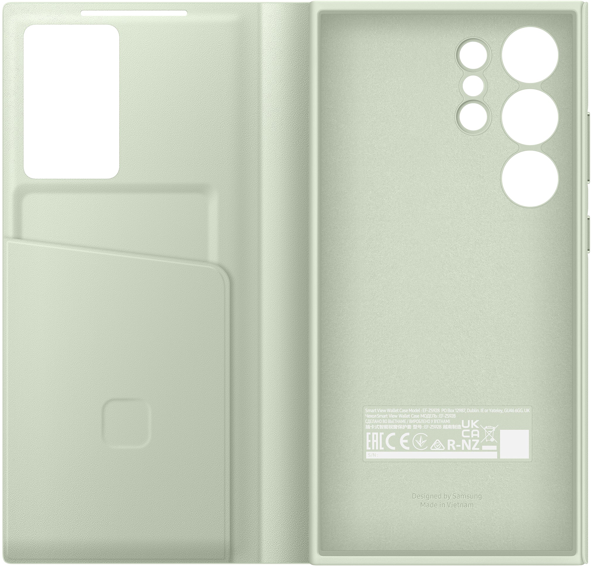 Samsung Ef-Zs928Cgegww Samsung Smart View Wallet Case Galaxy S24 Ultra 5G Light Green