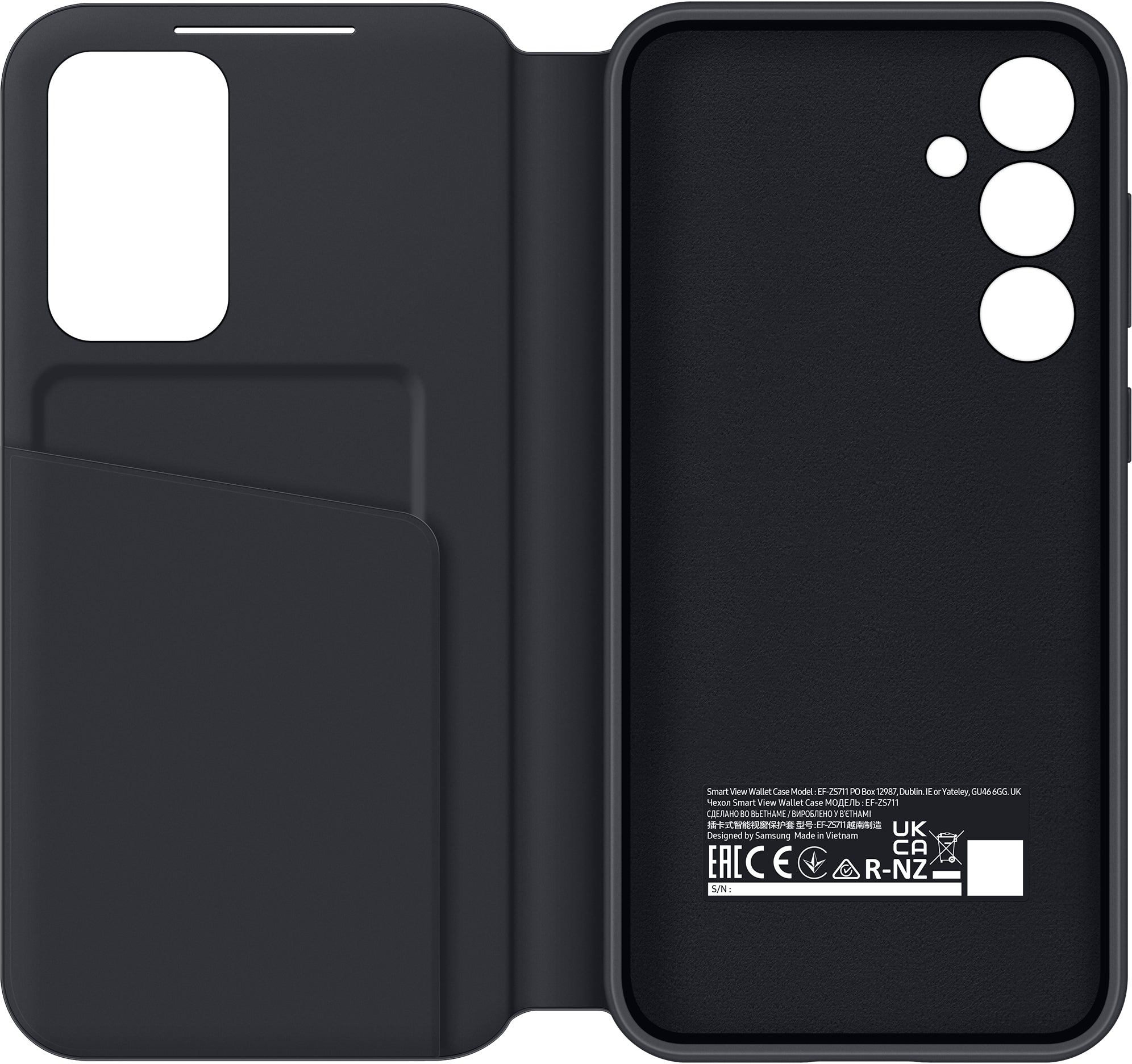Samsung Ef-Zs711Cbegww Samsung Smart View Wallet Case Galaxy S23 Fe 5G Black