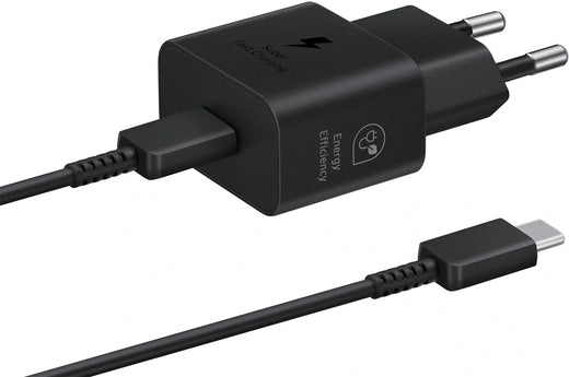 Samsung Usb-C Pd Wall Charger 25W + Usb-C Cable Black - Essentify