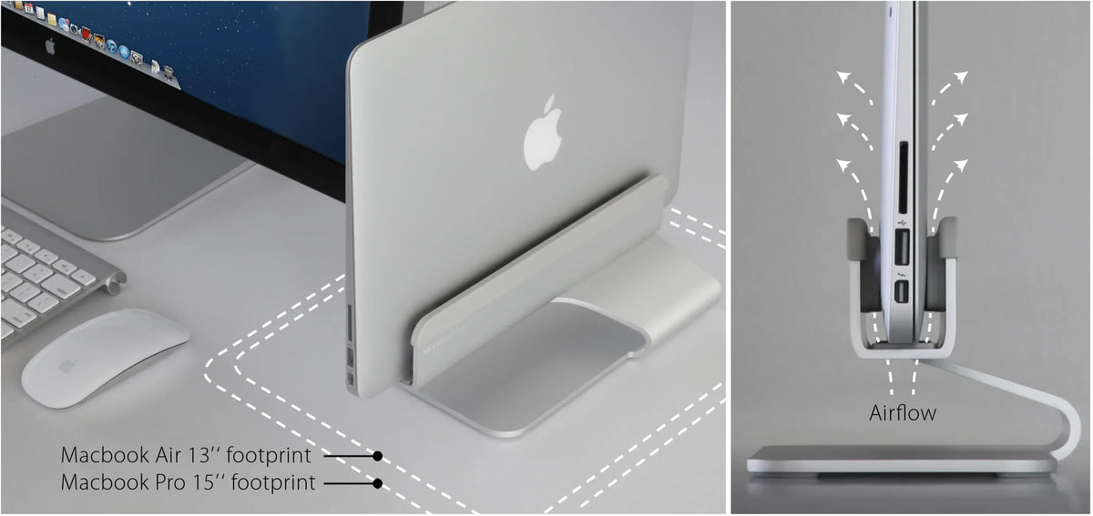 Rain Design Mtower Vertical Laptop Stand Space Grey - Essentify