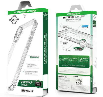 Itskins Level 2 Spectrumclear_R For Apple Iphone 16 Transparent - Essentify