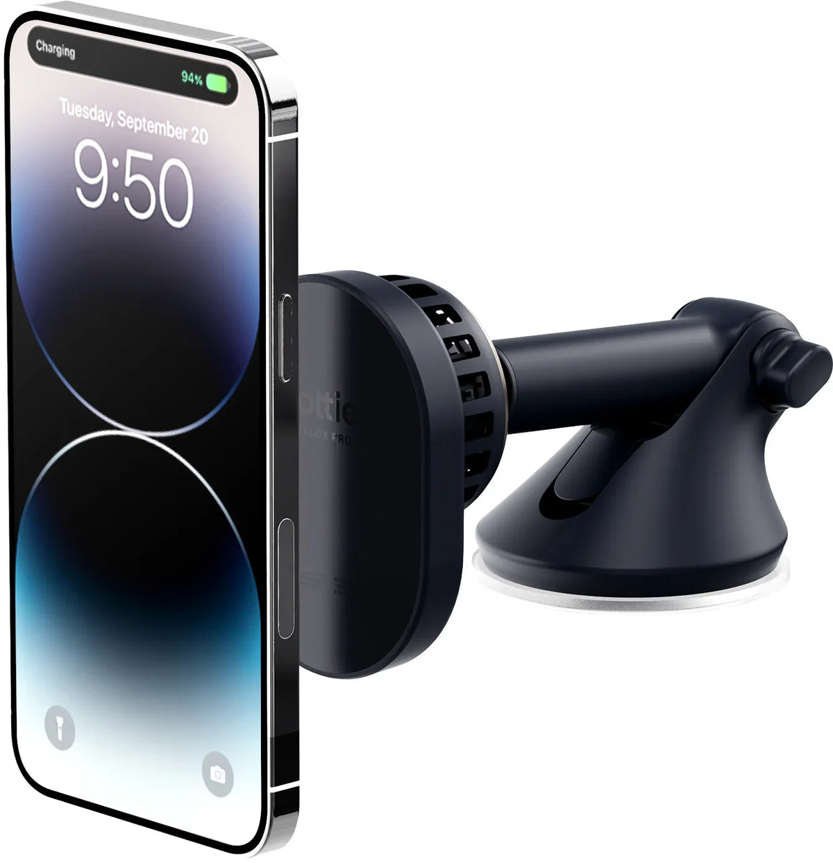 Iottie Velox Pro Wireless Dash/Windshield Mount Black - Essentify