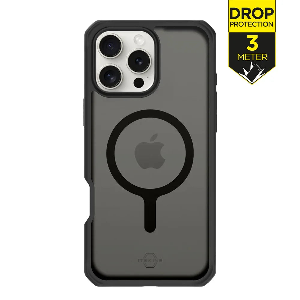 Itskins Level 2 Hybridmagfrost_R For Apple Iphone 16 Pro Black - Essentify