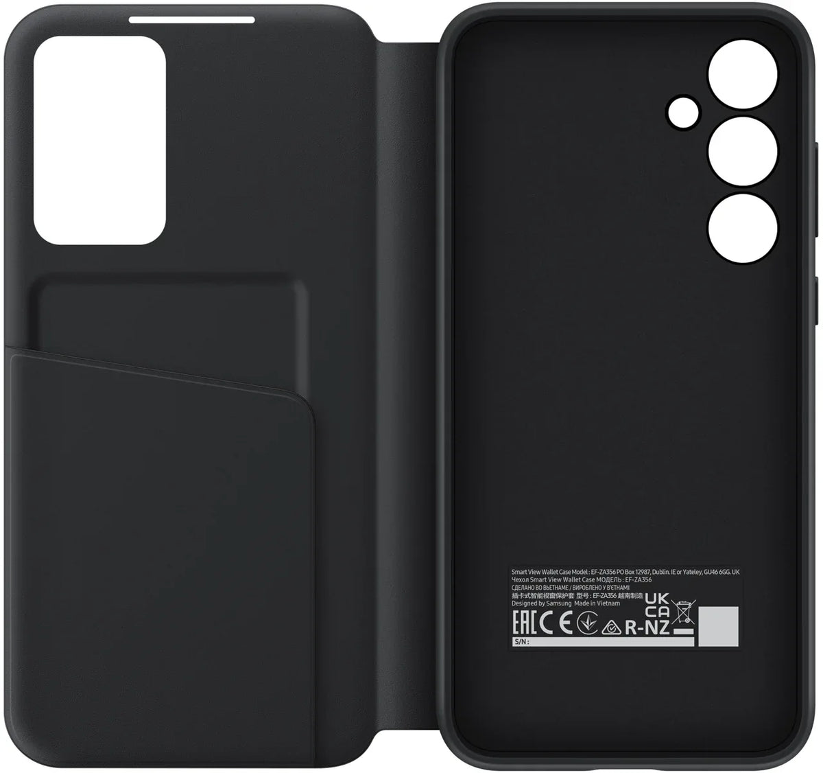 Samsung Smart Clear View Cover Galaxy A35 5G Black - Essentify