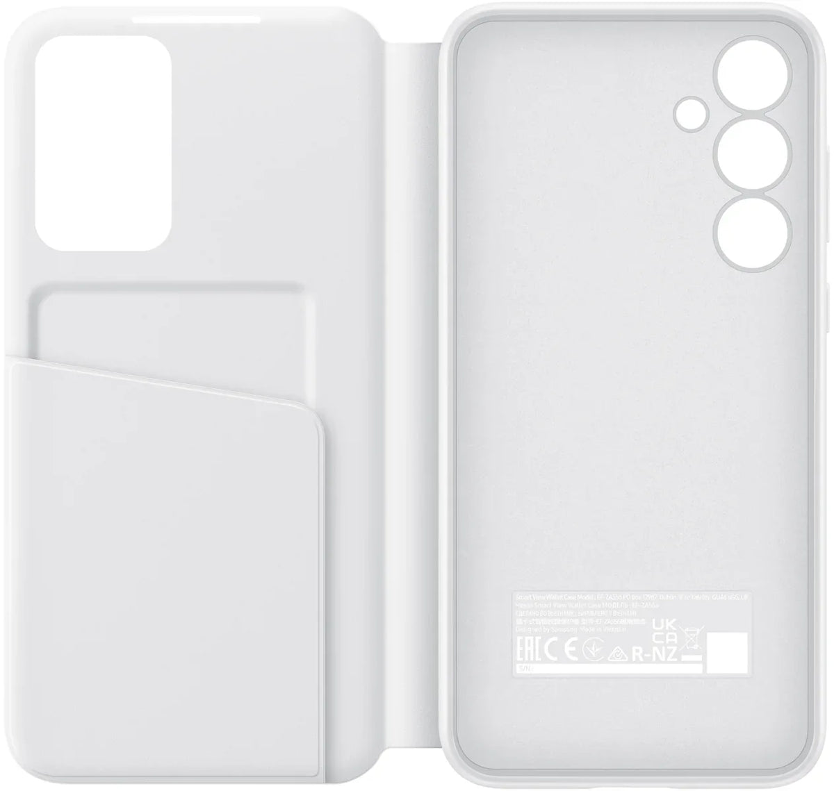 Samsung Smart Clear View Cover Galaxy A55 5G White - Essentify