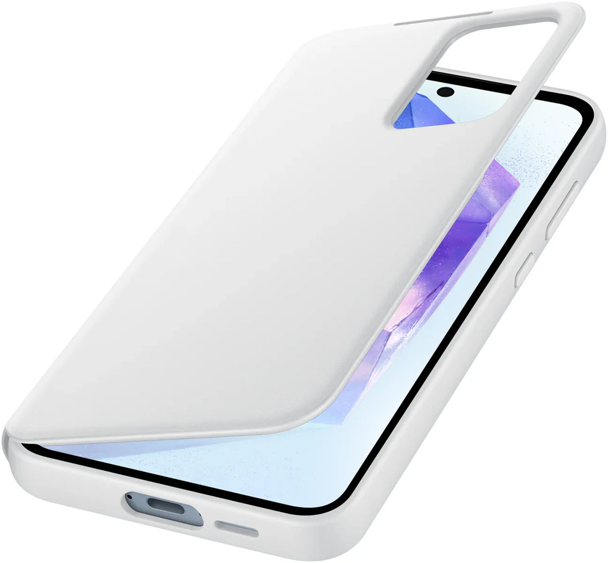Samsung Smart Clear View Cover Galaxy A55 5G White - Essentify
