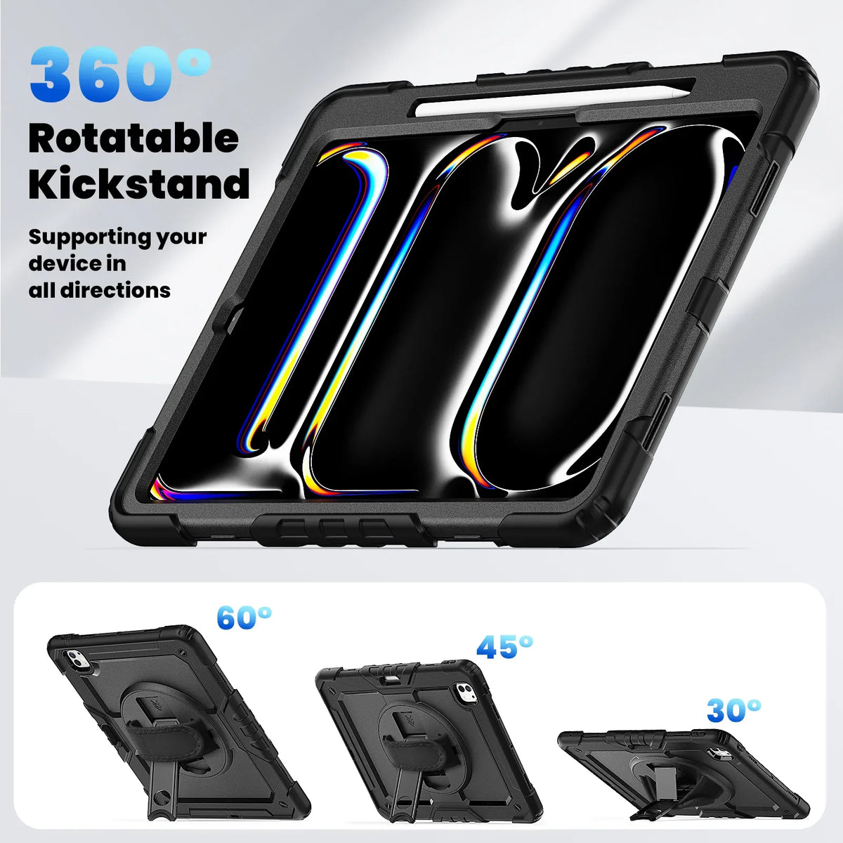 Xccess Survivor All-Round Case Apple Ipad Pro 13 (2024) Black (Screenless) - Essentify