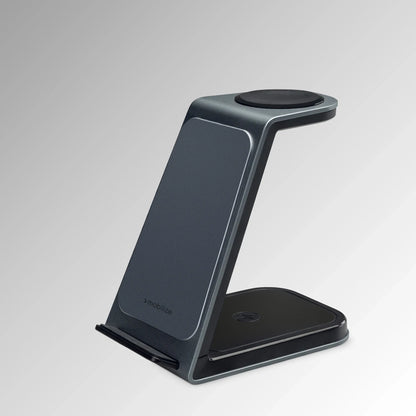 Mobilize 3In1 Aluminium Wireless Charger Station 15W - Essentify