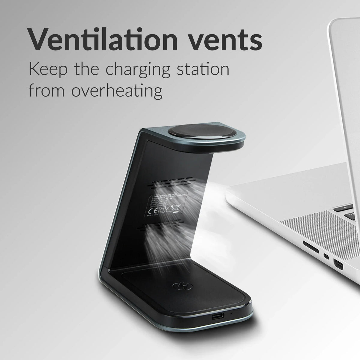 Mobilize 3In1 Aluminium Wireless Charger Station 15W - Essentify