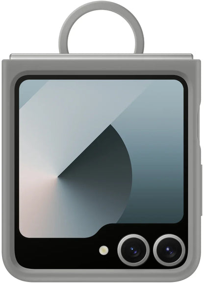 Samsung Silicone Cover With Ring Galaxy Z Flip6 Grey - Essentify